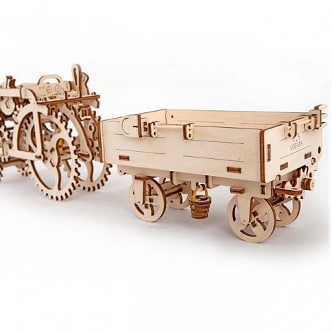 Деревянный конструктор (3D пазл) UGEARS - Прицеп к трактору