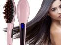 Электрическая расческа - выпрямитель Fast Hair Straightener, розовый