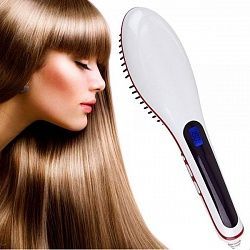 Электрическая расческа - выпрямитель Fast Hair Straightener, белый