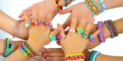 Набор резиночек для плетения браслетов Loom Bands (с крючком, 200 шт) зеленый